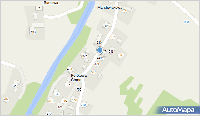 Bystra Podhalańska, Bystra Podhalańska, 449A, mapa Bystra Podhalańska