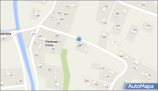 Bystra Podhalańska, Bystra Podhalańska, 456, mapa Bystra Podhalańska