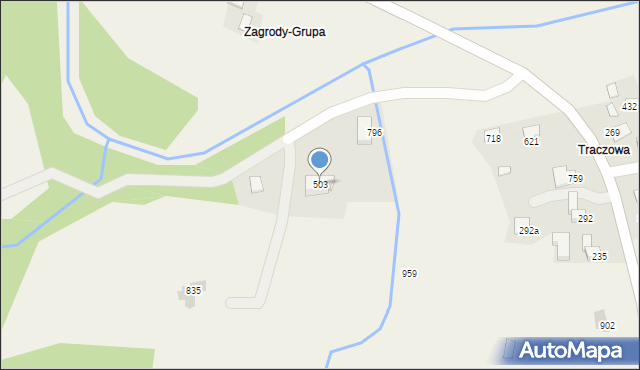 Bystra Podhalańska, Bystra Podhalańska, 503, mapa Bystra Podhalańska