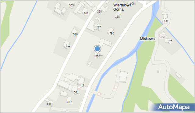 Bystra Podhalańska, Bystra Podhalańska, 526, mapa Bystra Podhalańska