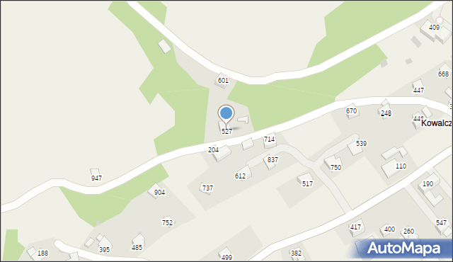 Bystra Podhalańska, Bystra Podhalańska, 527, mapa Bystra Podhalańska