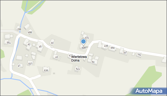 Bystra Podhalańska, Bystra Podhalańska, 626, mapa Bystra Podhalańska