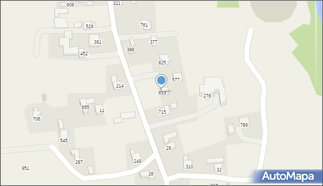 Bystra Podhalańska, Bystra Podhalańska, 633, mapa Bystra Podhalańska