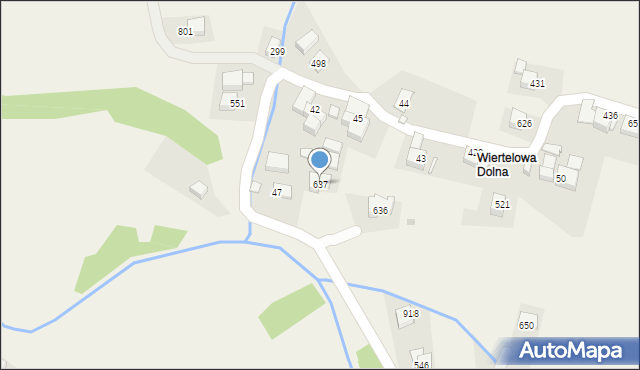 Bystra Podhalańska, Bystra Podhalańska, 637, mapa Bystra Podhalańska