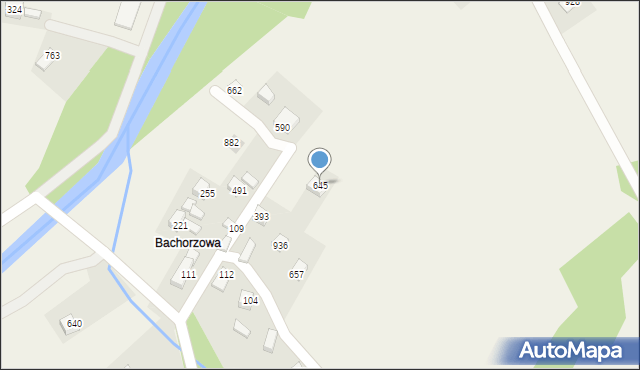 Bystra Podhalańska, Bystra Podhalańska, 645, mapa Bystra Podhalańska