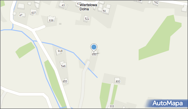 Bystra Podhalańska, Bystra Podhalańska, 650, mapa Bystra Podhalańska