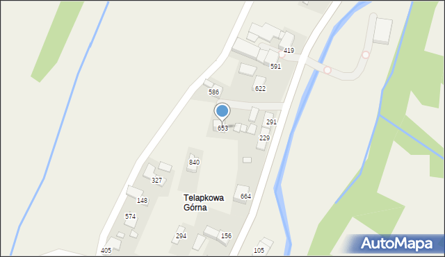 Bystra Podhalańska, Bystra Podhalańska, 653, mapa Bystra Podhalańska