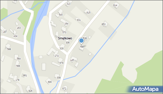 Bystra Podhalańska, Bystra Podhalańska, 709, mapa Bystra Podhalańska