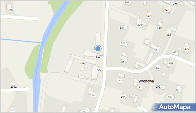 Bystra Podhalańska, Bystra Podhalańska, 813, mapa Bystra Podhalańska