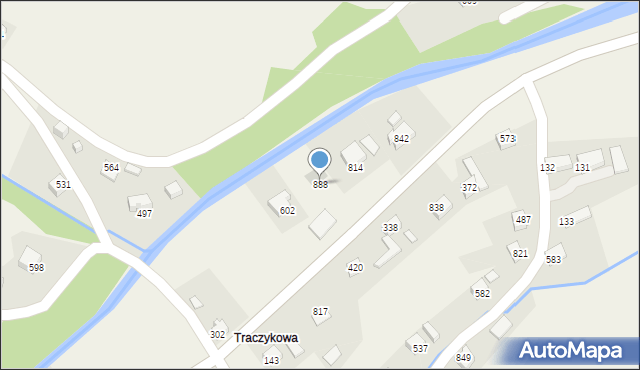 Bystra Podhalańska, Bystra Podhalańska, 888, mapa Bystra Podhalańska