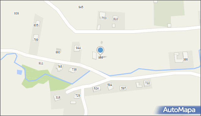 Bystra Podhalańska, Bystra Podhalańska, 966, mapa Bystra Podhalańska