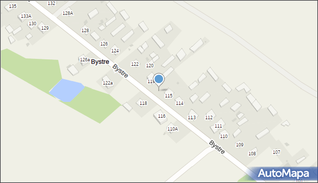 Bystre, Bystre, 117, mapa Bystre