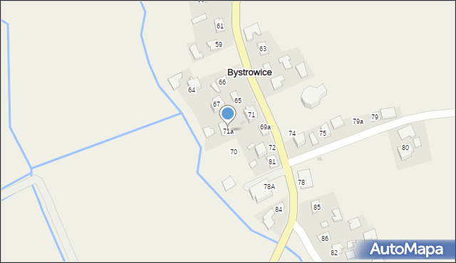 Bystrowice, Bystrowice, 71a, mapa Bystrowice