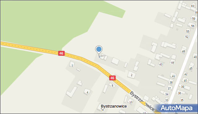 Bystrzanowice, Bystrzanowice, 3, mapa Bystrzanowice