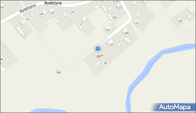 Bystrzyca, Bystrzyca, 18a, mapa Bystrzyca