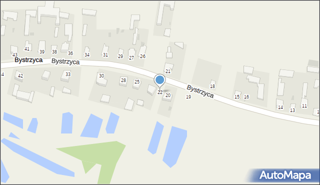 Bystrzyca, Bystrzyca, 22, mapa Bystrzyca