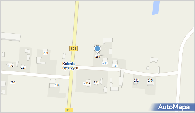 Bystrzyca, Bystrzyca, 235, mapa Bystrzyca