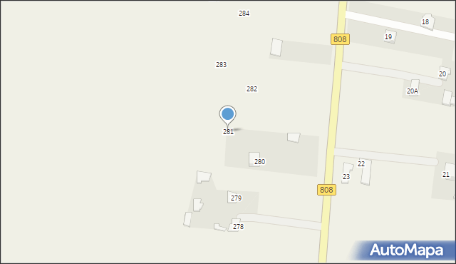 Bystrzyca, Bystrzyca, 281, mapa Bystrzyca