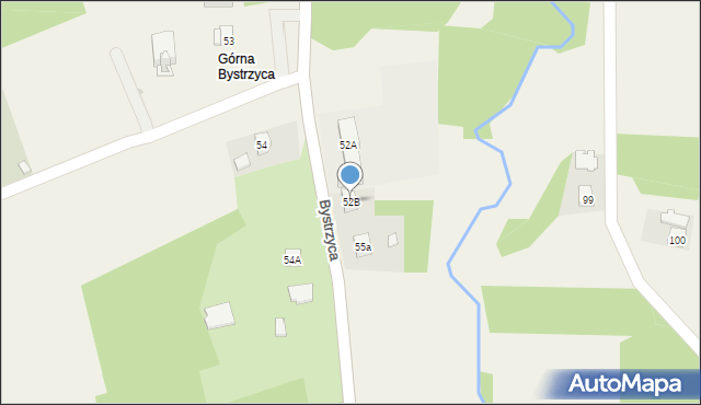 Bystrzyca, Bystrzyca, 52B, mapa Bystrzyca