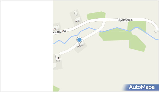 Bystrzyca, Bystrzyca, 25, mapa Bystrzyca