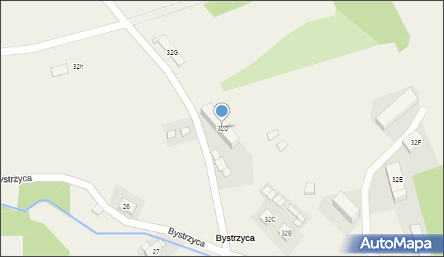 Bystrzyca, Bystrzyca, 32D, mapa Bystrzyca