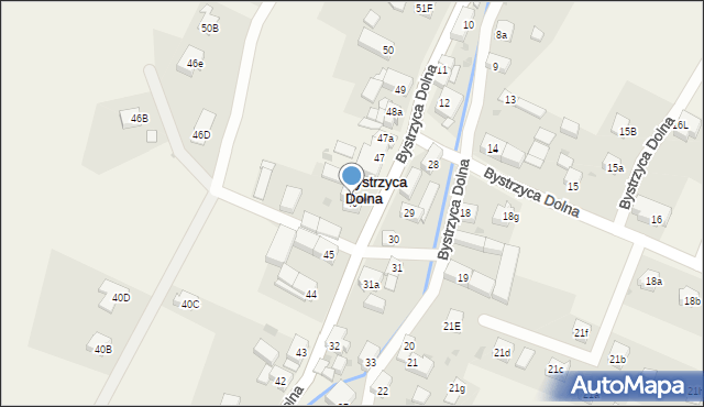 Bystrzyca Dolna, Bystrzyca Dolna, 46, mapa Bystrzyca Dolna