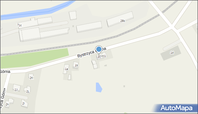 Bystrzyca Górna, Bystrzyca Górna, 1C, mapa Bystrzyca Górna