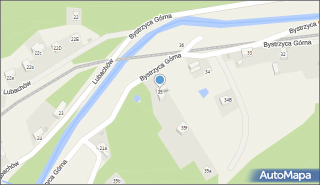 Bystrzyca Górna, Bystrzyca Górna, 35, mapa Bystrzyca Górna