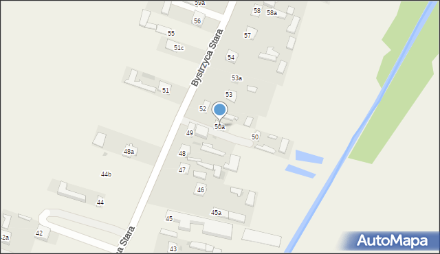 Bystrzyca Stara, Bystrzyca Stara, 50a, mapa Bystrzyca Stara