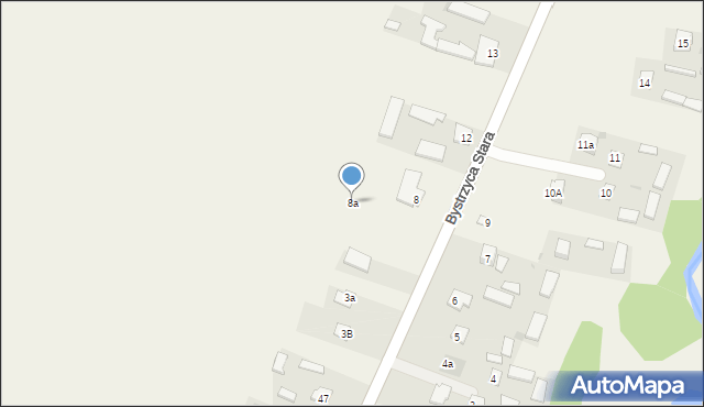Bystrzyca Stara, Bystrzyca Stara, 8a, mapa Bystrzyca Stara