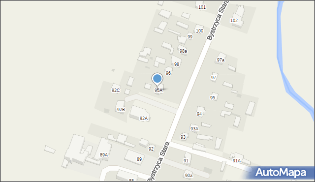 Bystrzyca Stara, Bystrzyca Stara, 95A, mapa Bystrzyca Stara
