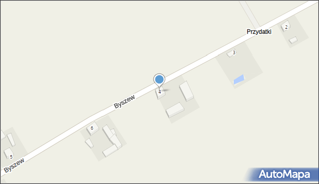 Byszew, Byszew, 4, mapa Byszew