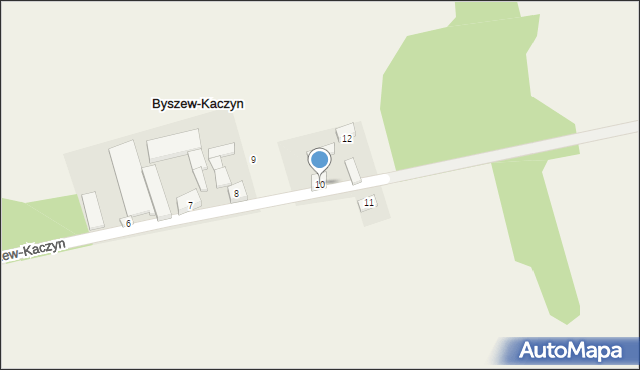 Byszew-Kaczyn, Byszew-Kaczyn, 10, mapa Byszew-Kaczyn