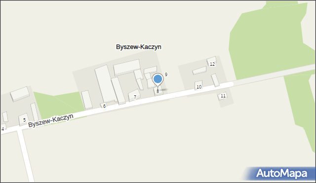 Byszew-Kaczyn, Byszew-Kaczyn, 8, mapa Byszew-Kaczyn