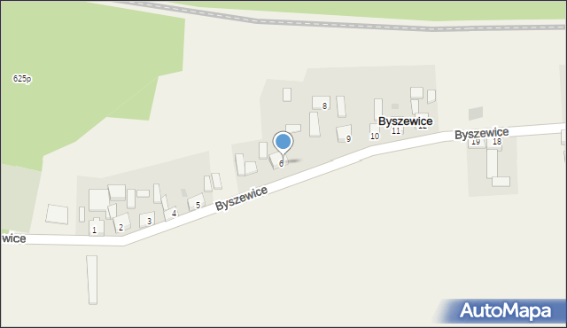 Byszewice, Byszewice, 7, mapa Byszewice