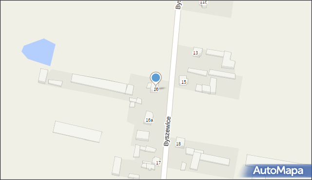 Byszewice, Byszewice, 16, mapa Byszewice