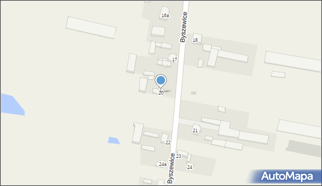 Byszewice, Byszewice, 20, mapa Byszewice