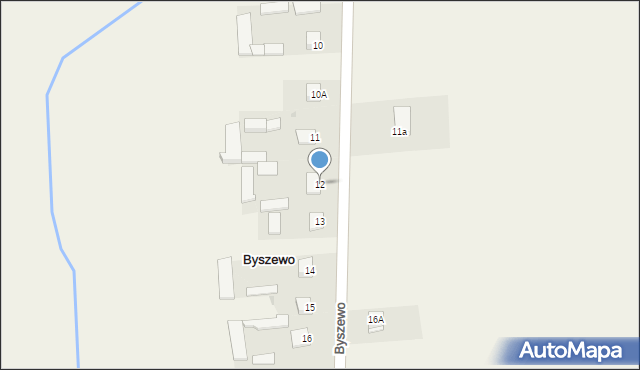 Byszewo, Byszewo, 12, mapa Byszewo