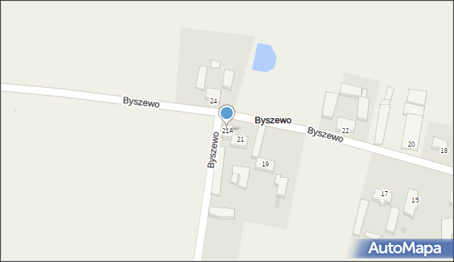 Byszewo, Byszewo, 21A, mapa Byszewo