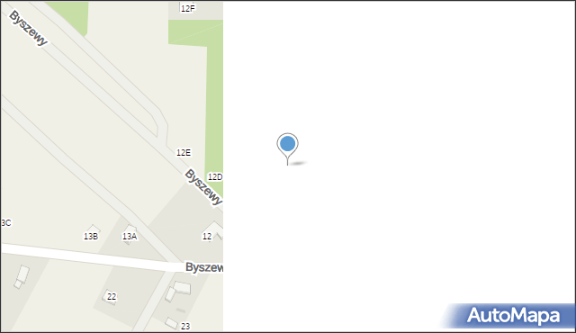 Byszewy, Byszewy, 12B, mapa Byszewy