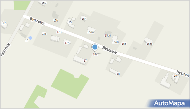 Byszewy, Byszewy, 18a, mapa Byszewy