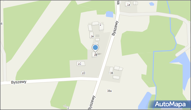 Byszewy, Byszewy, 1B, mapa Byszewy
