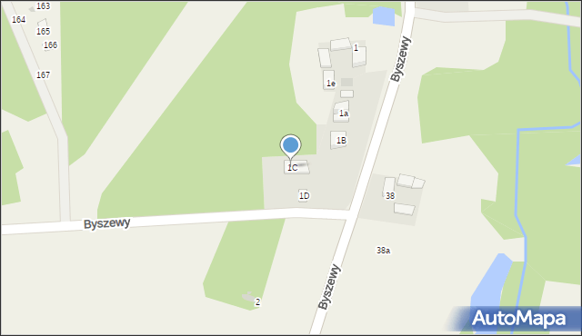 Byszewy, Byszewy, 1C, mapa Byszewy
