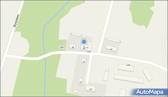 Byszewy, Byszewy, 40, mapa Byszewy