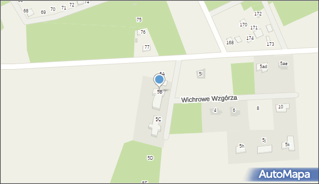 Byszewy, Byszewy, 5B, mapa Byszewy