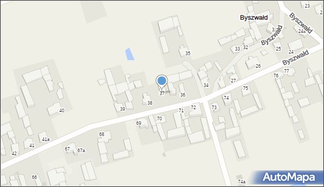 Byszwałd, Byszwałd, 37, mapa Byszwałd