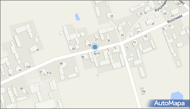 Byszwałd, Byszwałd, 70, mapa Byszwałd