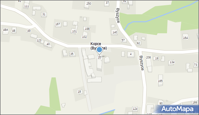 Byszyce, Byszyce, 10, mapa Byszyce