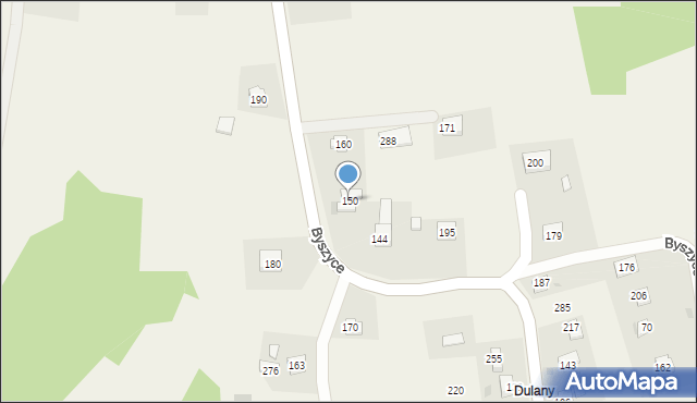 Byszyce, Byszyce, 150, mapa Byszyce