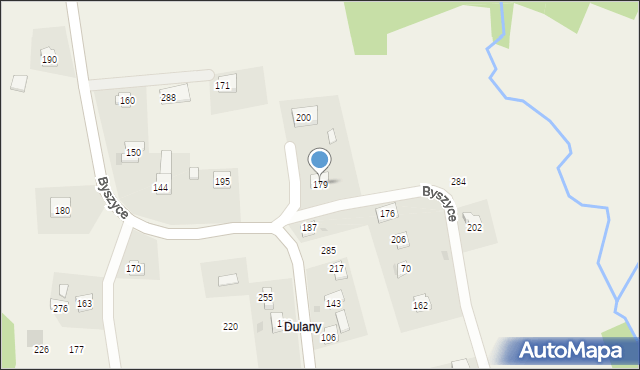 Byszyce, Byszyce, 179, mapa Byszyce